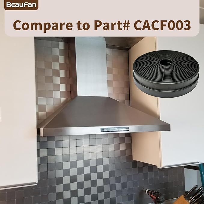 Charcoal Filters Replacement for Hauslane Range Hood Models, Fit CIARRA Range Hood Models CAS75308, CAS75502, CAS75206P, CAS75206, CAS75302, CAB75206P, Part# CACF003, CFI011, CFK1-RS, CFK1-TM