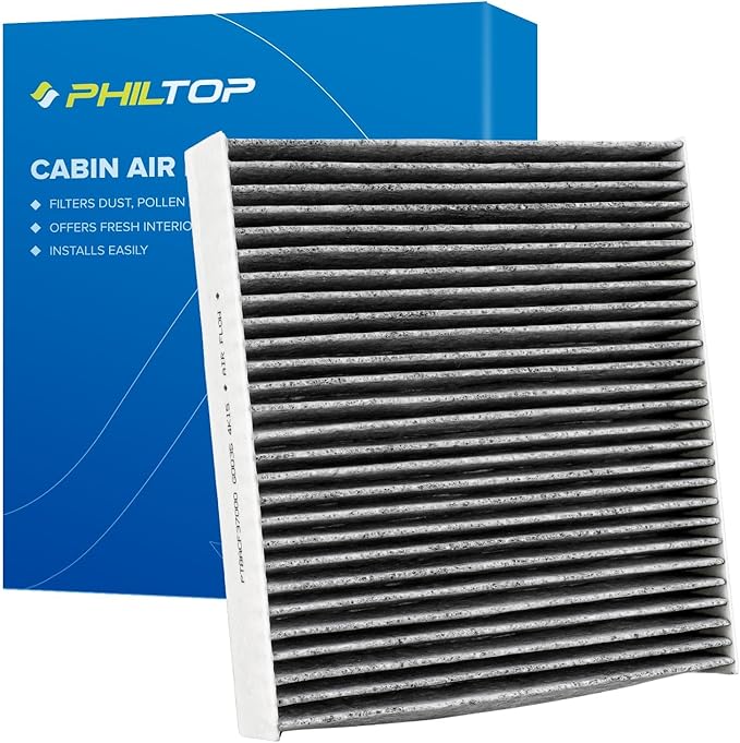 PHILTOP Cabin Air Filter w/Activated Carbon, Compatible with CF12552 Nissan Altima 2019-2025, Rogue 2021-2026, Pathfinder 2022-2025, INFINITI QX50 2019-2025, Filter Up Dust Pollen Odor