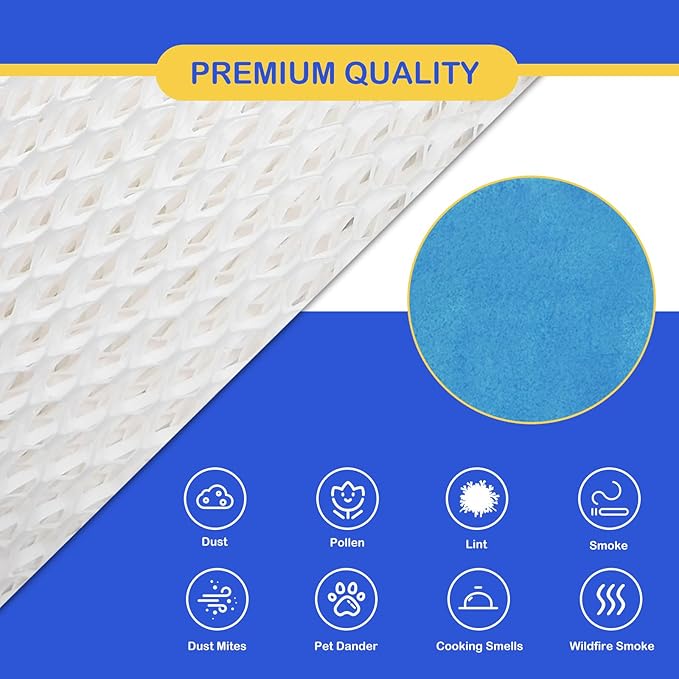 Humidifier Wicking Filter Replacement 2.0 Compatible with Canopy Bedside and Nursery Humidifier 2.0, Wood Pulp & Paper Filter, 5 Pack (Blue)