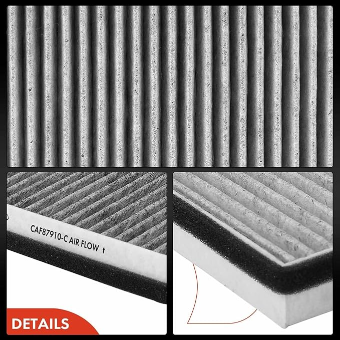 A-Premium Cabin Air Filter with Activated Carbon Compatible with Chevy, GMC & Cadillac Models - Silverado 1500, Suburban, Avalanche, Tahoe, Sierra 1500, Yukon, Escalade