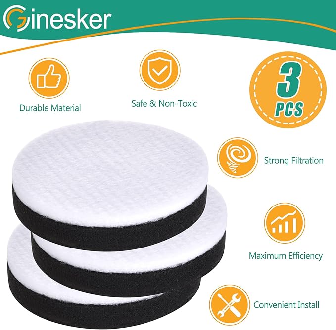 Replacement Filter for Eureka NEU100 Airspeed NEU10AE4 NEU102 NEU10AE5 NEU10AE2 Compact Bagless Upright Vacuum, Compare to Part # E0106(3 Pack)
