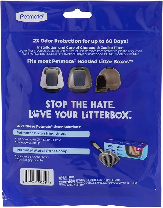 Petmate Booda Clean Step Cat Litter Box Dome Replacement Charcoal Litter Box Filter
