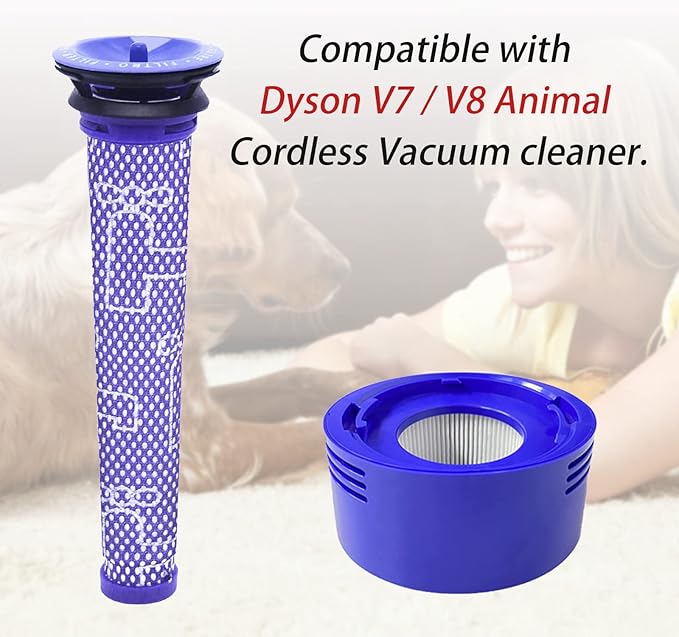 ilovelife Filter Replacement & Motor Cover Compatible with Dyson V7 V8 Animal and Absolute Cordless Vacuum Cleaners, Upgrade Your Vacuums