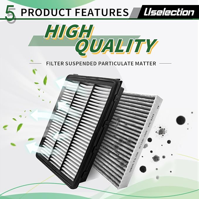 Cabin Engine Air Filter with Activated Carbon Kit for Hyundai Tucson (2016-2021) for Kia Sportage (2017-2022) Replaces 28113-D3300 97133-D1000