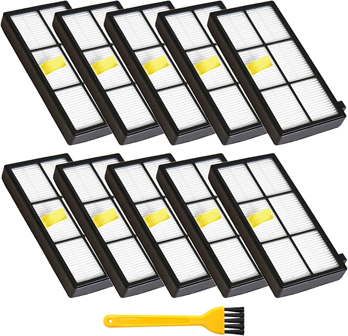 Garbage fighter Filter Replacement for iRobot 800 900 Series Parts - Replenishement Robotic with Cleaning Brushes for 805 860 870 871 880 890 960 980 Vacuum Cleaner Accessories