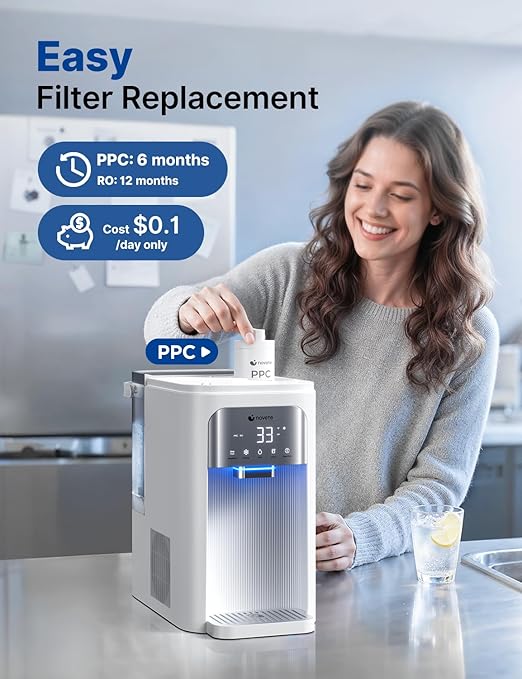 NOVETE CRF0A-PPC Countertop Water Filtration Replacement Filter, PPC Filter Cartridge, 6 Months, Compatible for CRF0A-QS, CRF1A-QS, CRF0A-Qi, CRF1A-Qi