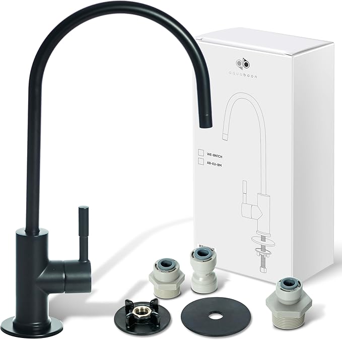 Aquaboon Chrome Drinking Water Faucet for Kitchen Sink Non Air Gap Reverse Osmosis Faucet Stainless Steel Sink Water Dispenser