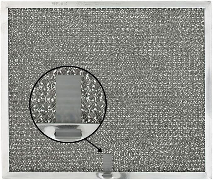 RHF0914 Aluminum Range Hood Filter - 9-7/8" x 11-11/16" x 3/8" - Reusable Grease Filter - Compatible with S97005683, S97017456, S99010152, RF82A, 97017455, WB2X3998, 4342003 - Pack of 2