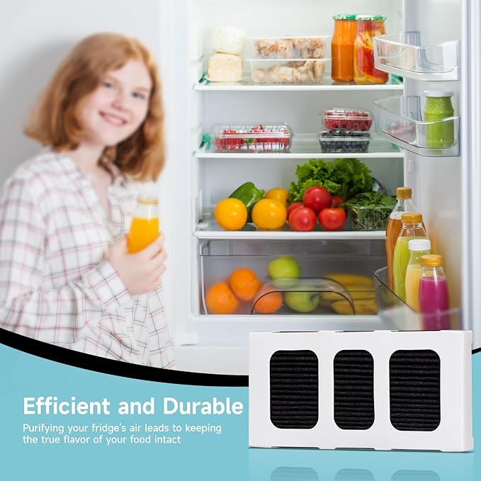 3 Pack Refrigerator Air Filter for Frigidaire Pureair Ultra 2, Compatible with Electrolux 242047805, 5303918847, EAP12364179, Reduce Odors with Activated Carbon Filter