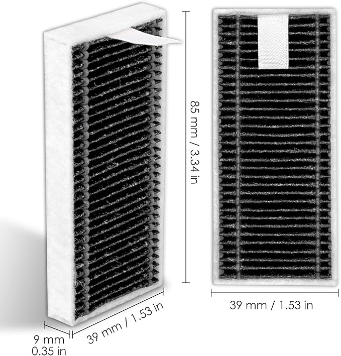 (5 Pack) X9 Pro Omni Replacement HEPA Filters Compatible with ECOVACS DEEBOT X9 Pro Omni/ X8 Pro Omni/ T80 Omni/ X11 OmniCyclone/ X11 Pro Omni Robot Vacuum, Filter Kit, Filters Accessories Kit