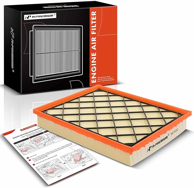 A-Premium Engine Air Filter Compatible with BMW E70 Series X5, 2009-2013, L6 3.0L, Diesel, Flexible Panel