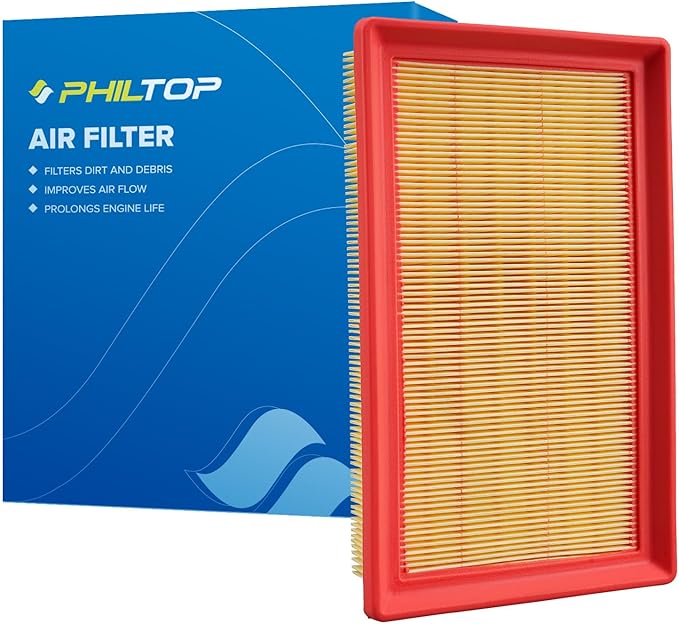 PHILTOP Engine Air Filter, Compatible with CA12296 Kia Rio 2018, 2019, 2020, 2021, 2022, 2023, Hyundai Accent 2018, 2019, 2020, 2021, 2022, Increased Acceleration