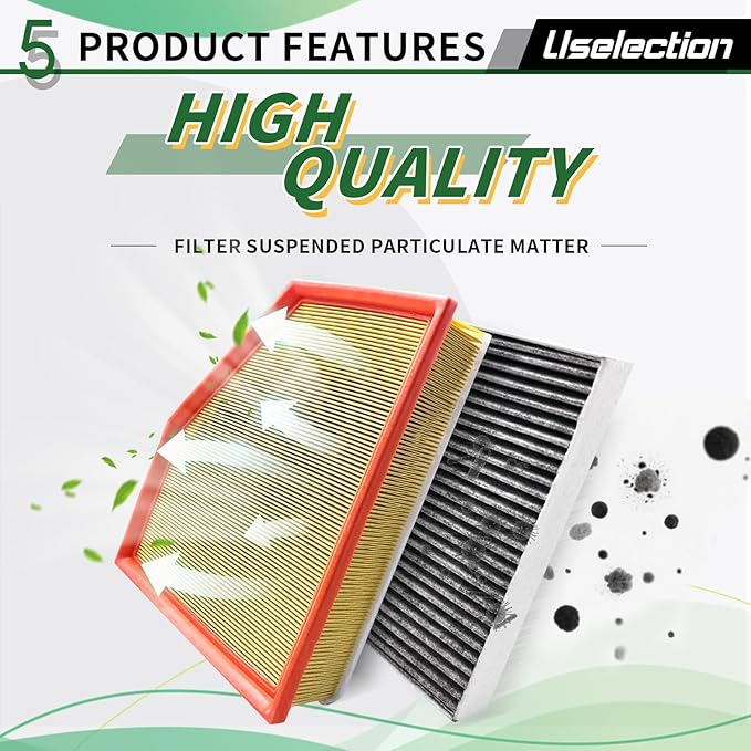 Cabin Engine Air Filter ACtivated Carbon Kit for 2019-2023 BMW X5 X7 X6 (3.0L ONLY), 2017-2023 BMW 530i, 530i xDrive, 540i, 540i xDrive, 530e,740i,740i xDrive,840i(Special attention not for 4.4L V8)