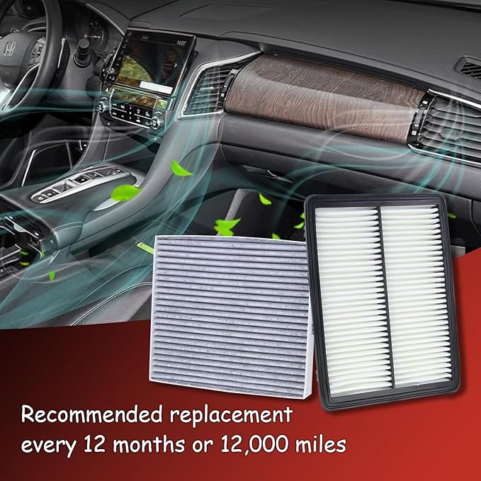 28113-A9100 Engine Air Filter and 97133-S8000 Cabin Air Filter kit Compatible with 2020-2025 Hyundai Palisade V6 3.8L Gas Replaces 28113A9100 CA11943 97133S8000 CF12936