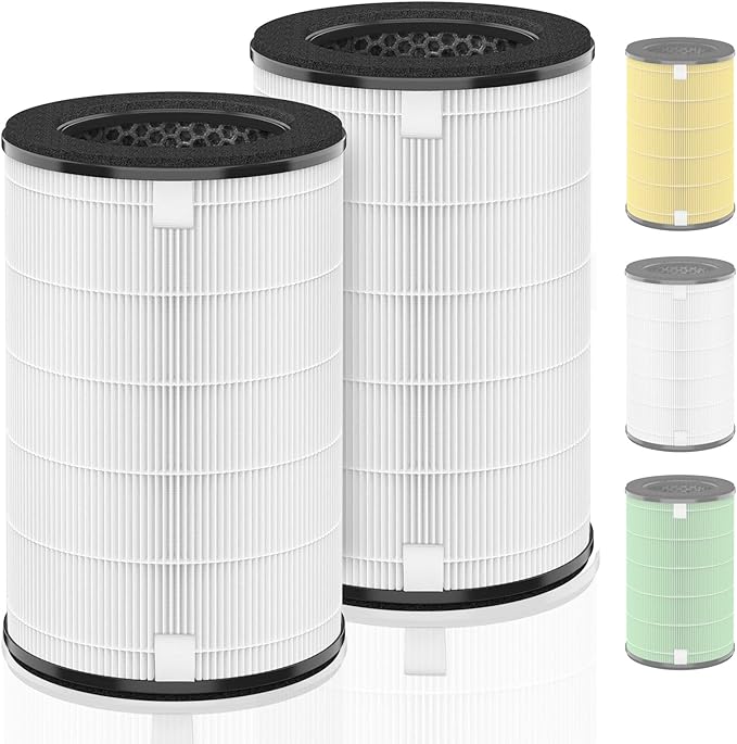 AP-T45 AP-T40FL Replacement Filter Compatible with 1461901 HoMedics Air Purifier Filter Replacement for AP-T45 TotalClean 5 in 1 Model AP-T40 AP-T40WT AP-T40WTAR AP-T45WT H13 True HEPA, 2-Pack