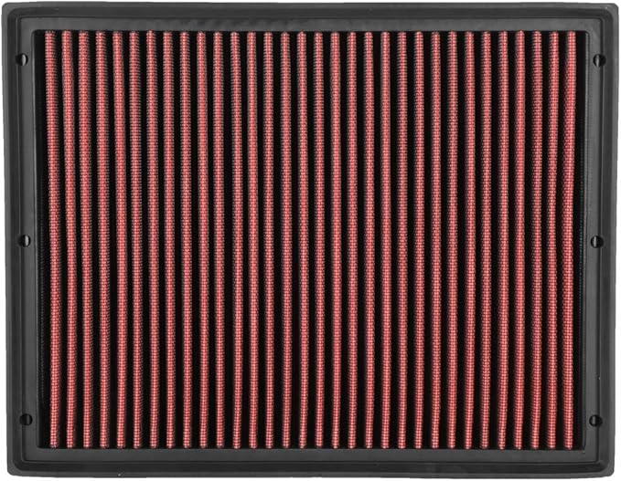 DNA Motoring AFPN-216-RD Clean Air Washable Drop In Panel Air Filter Enhance Engine Performance Power & Acceleration Improve [Compatible with 19-20 Ford Ranger 2. 3L Turbo]