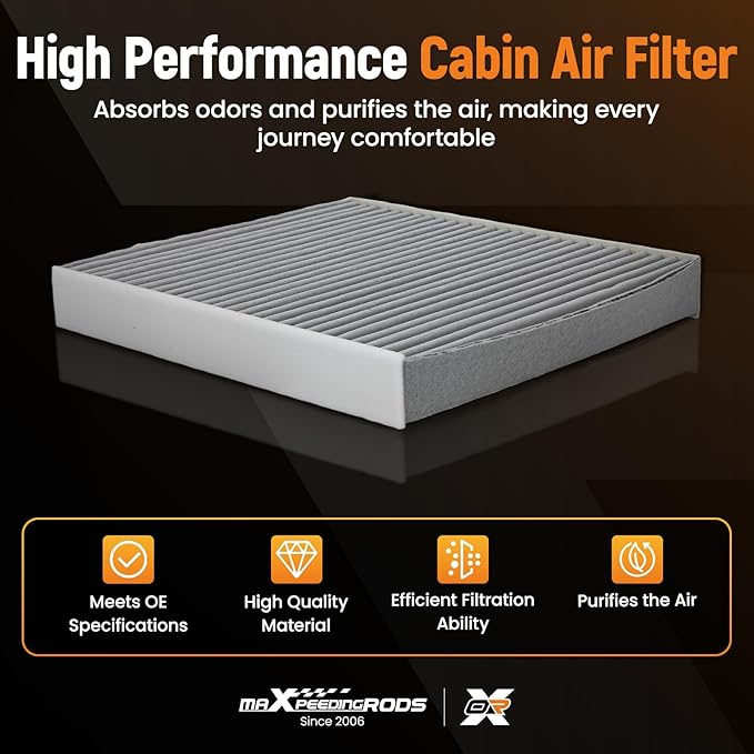 maXpeedingrods CF12157 2-Pack Cabin Air Filter for Lexus ES250, ES300h, ES350, NX250, NX350, NX350H, NX450H, for Toyota Avalon, Corolla Cross, Highlander, Prius Prime, Sienna