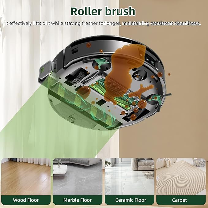 16 Pcs Accessories kit for iRobot Roomba Max 705 Combo Robot Vacuum, 2 Main Brush, 4 Dust Bags, 4 Hepa Filters, 1 roller brush, 4 Side Brushes, 1 Clean Tool, Replacement Parts with iRobot 705