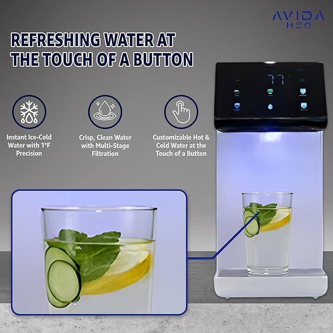 Bottleless Water Dispenser - Instant Hot and Cold Water Dispenser for Countertop W Full Installation Kit, Quiet Multi-Stage Filtration + UV Sterilization & Touchscreen Design, 2026 Ultra