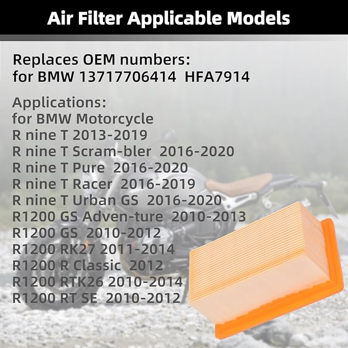 Air Filter 7914 13717706414 for BMW R1200 GS R1200GS / GS Adventure 2010-2013 R nineT 2013-2020 R1200R 2010-2014