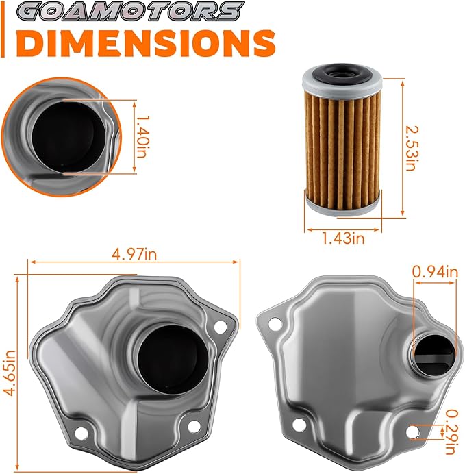 3PCS 31728-29X0A Transmission Filter Oil Cooler Filter Oil Pan Gasket Kit for Nissan for Infiniti QX60 Maxima Murano Pathfinder Quest 31726-3JX0A