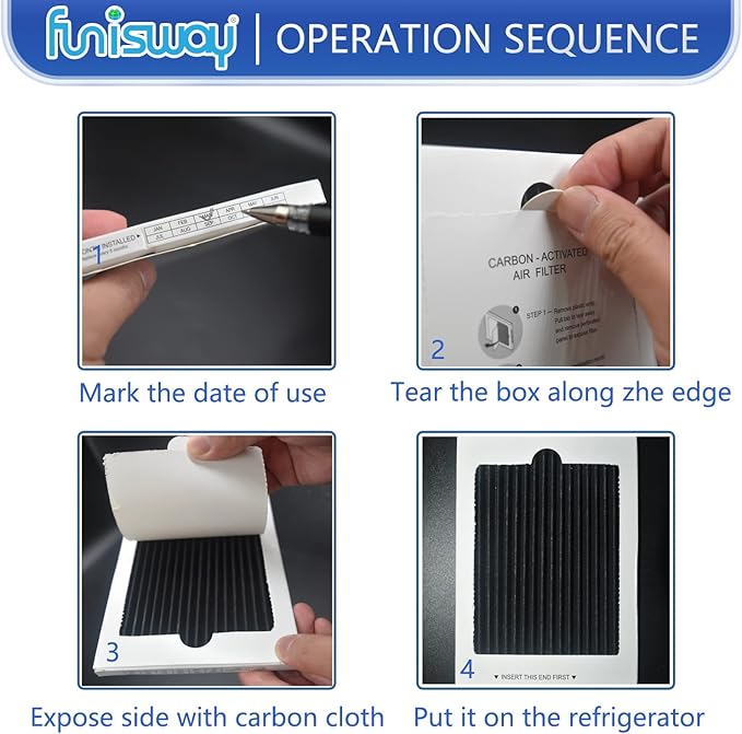Refrigerator Air Filter Replacement 6 Pack - Carbon Activated Filter Compatible with Frigidaire & Electrolux Pure Air Ultra Reduce Odors for EAFCBF, PAULTRA, RAF1150, 242047801, 242047804,242061001