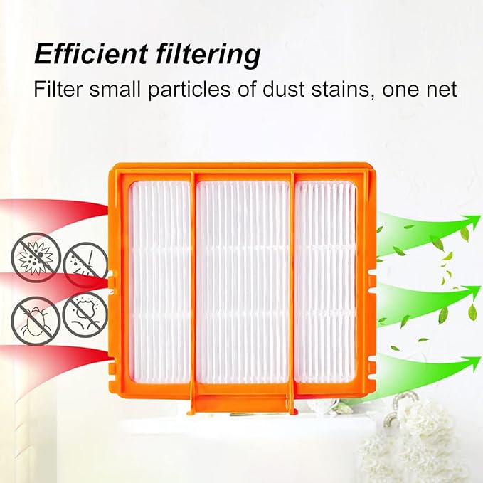 Vacuum Cleaner Replacement Parts Accessories Kit Compatible with Shark AI AV2501S AV2501AE RV2502AE RV2520AOUS AV2510AOUS (4 HEPA Filters, 8 Side Brushes, 1 Cleaning Brush)