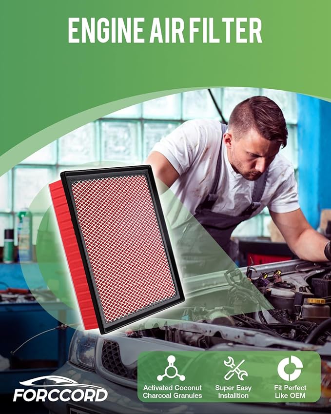 Engine & Cabin Air Filter Fit for 2011-2024 Dodge Ram 1500 (NOT FOR 6.2L TRX), 2019-2024 Ram 1500 Classic Replace#CF11671 CA9401 Car Accessories