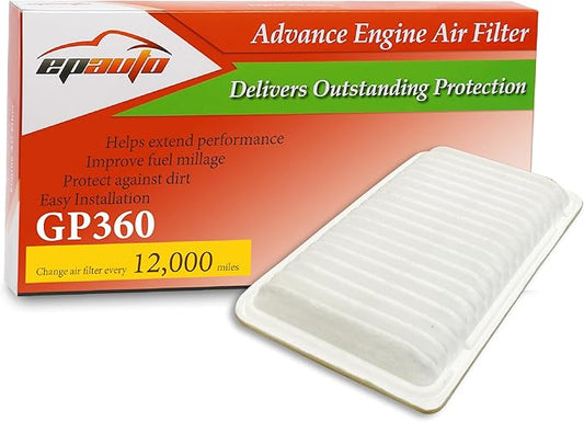 EPAuto GP360 (CA9360) Engine Air Filter Replacement for Toyota Camry (2002-2006), Highlander (2001-2013), Sienna, Solara, Lexus RX330/ES330 (2004-2006), RX350 (2007-2009), ES300 (2002-2003)
