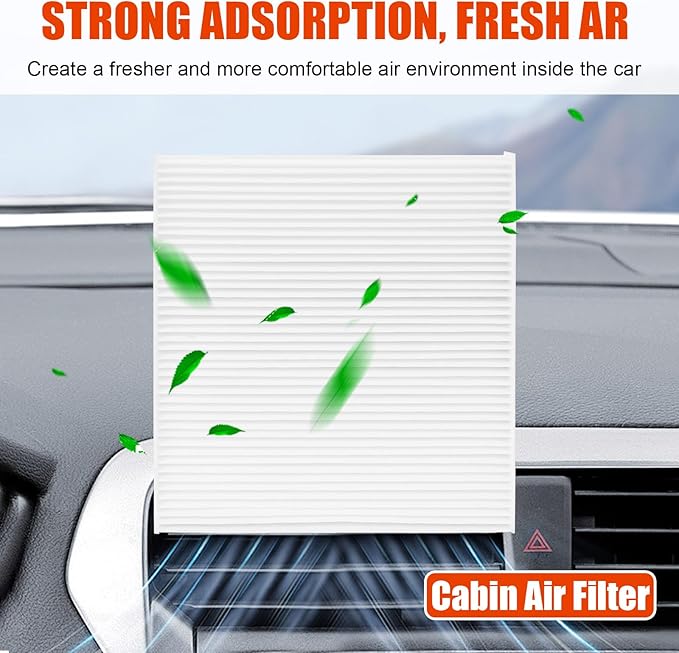 16546-6RA0A Engine Air Filter & 27277-6RC0A Cabin Air Filter Combo Set Compatible with Nissan Vehicle Rogue 2021 2022 2023 2.5L 1.5L Replace OE 165466RA0A 272776RC0A