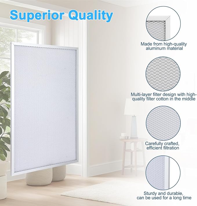 50000293-004 Post Filter Replacement Honey-well Electronic Air Cleaner Filters F300 F50F Fits For Honey-well Post Filter 20" X 12.5" (2 Pack)