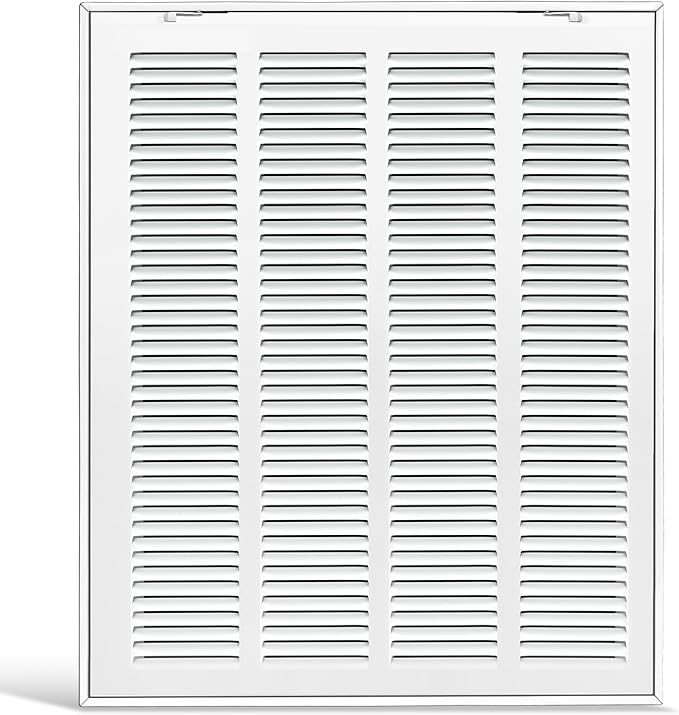 Fancat Return Air Filter Grille for 16x20 Ducts, Steel Vent Cover Grille with Removable Door for 1" Filters | Suitable for Sidewall & Ceiling | White Coating| Outer Dimensions:: 18 5/8" W x 22 5/8" H