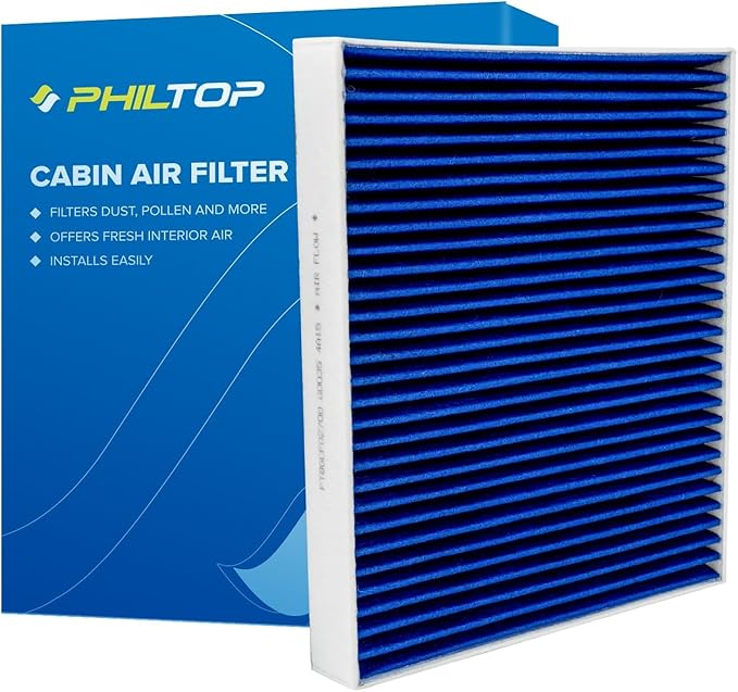PHILTOP Premium Cabin Air Filter w/Dual Activated Carbon, Compatible with CF10074 Lexus GS350 2013-2020, IS350 2014-2025, IS300 2016-2025, IS250 2014-2015, Filter Up Dust Pollen Odor