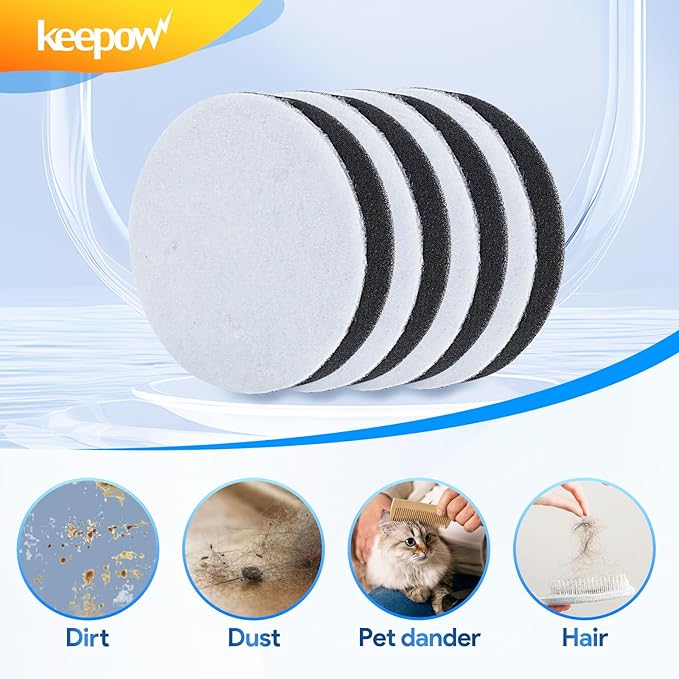 KEEPOW NEU100 Vacuum Filters for Eureka Airspeed Compact Bagless Upright Vacuum Cleaner NEU100, NEU10AE4, NEU10AE5, NEU10AE2, NEU102 Series, Part #E0106 (4 Pack)