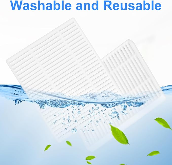 Hepa Filter Accessories Compatible with Roborock Q7 M5/Q7 M5+/Q7 L5/Q7 L5+ Robot Vacuum Cleaner Replacement Parts Filter Household Cleaning Sweeper Filter, Filter Washable and Reusable