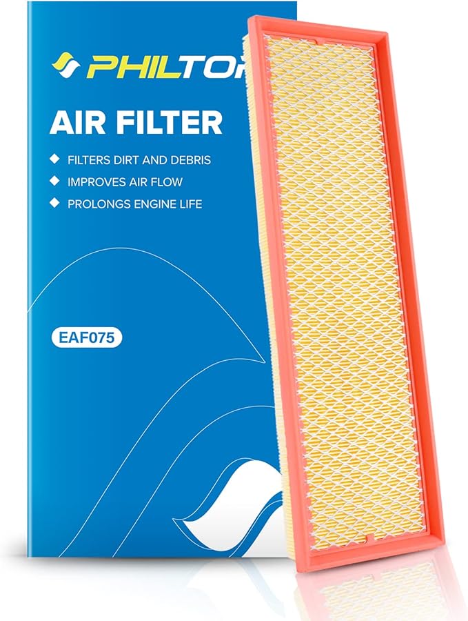 PHILTOP Engine Air Filter, Compatible with CA10085 Volkswagen Jetta 2005-2014, Passat 2012-2014, Beetle 2012-2014, Rabbit 2006-2009, Golf 2010-2014, Flexible Panel