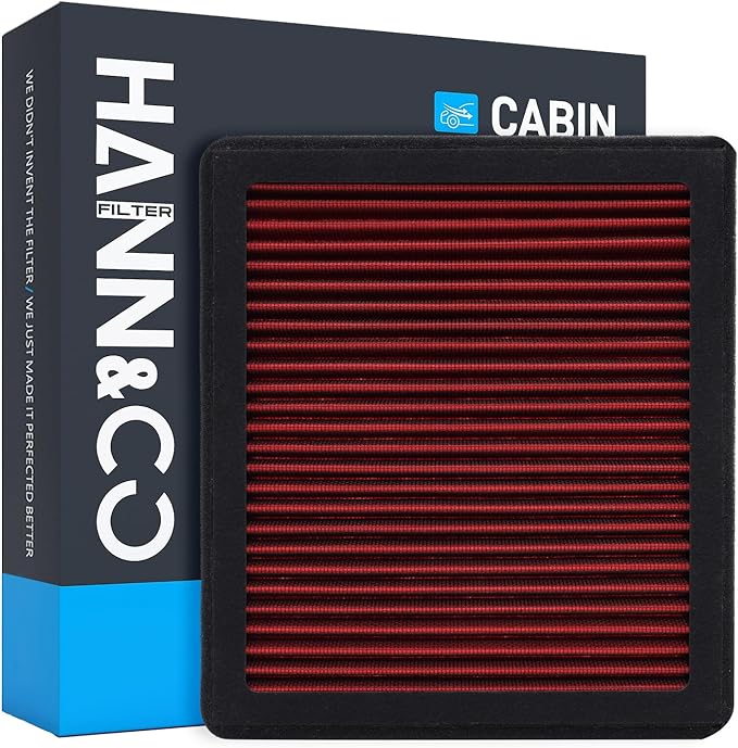 HANN&CO Washable And Reusable High Flow Cabin Air Filter，Greater Than 15 Years of Service Life，Suitable For Toyota Corolla，Matrix Replacement CF10133，CP133，VF2003（HCC10111-X）