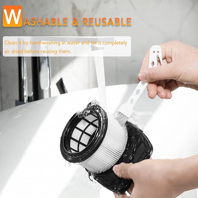 IZ662H Replacement Filters for Shark Vertex Pro Cordless Stick Vacuum IZ661H, IZ662HC, IZ682H, Compare to Part XHFIZ500 & XFFKIZ600