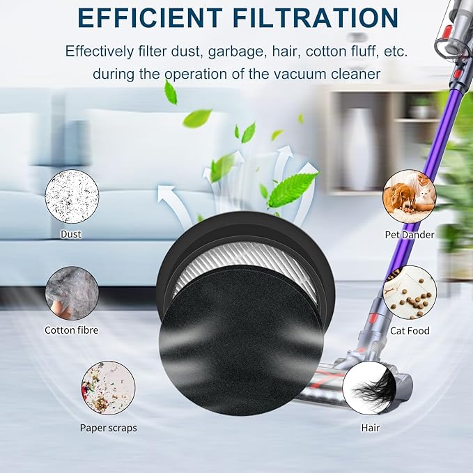 K10 Hepa Filter Replacement Compatible with Eleckeys K10 Cordless Vacuum Cleaner-4PACK