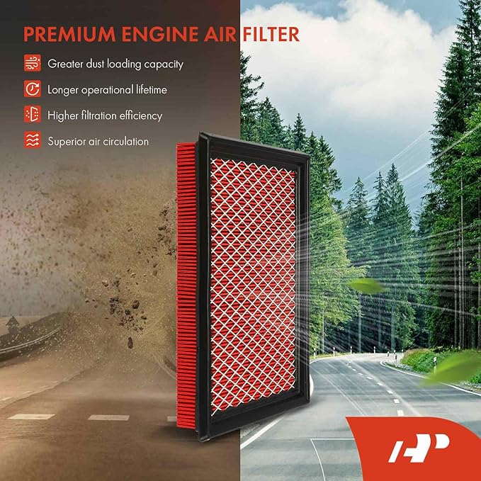 A-Premium High-performance, Pre-oiled Engine Air Filter Compatible with Nissan & Infiniti Models - FX35, FX50, M56, Q50, Q60, Q70, QX70, 300ZX, Juke, Rogue, Sentra- Replace# 16546-30P00