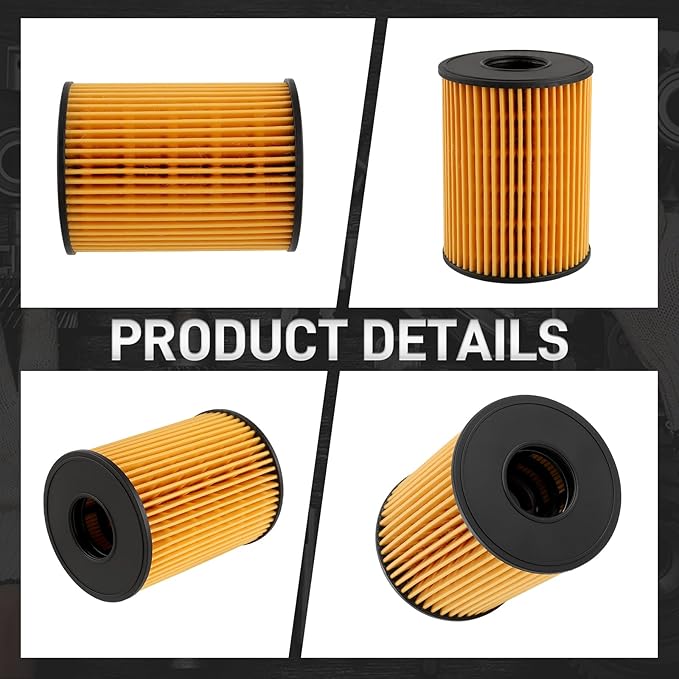 26350-2S000 Oil Filter with Seals Compatible with Hyundai Santa Cruz 2.5L 2020-2022 Compatible with Kia Sorento 2.5L Engine 2021-2022 Pack of 4