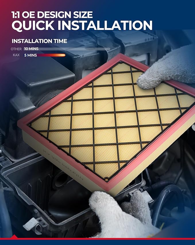 KAX Engine Air Filter, CA12778 Replacement for Ford Escape 2020-2023, Bronco Sport 2021-2023, Maverick 2022-2023, Lincoln Corsair 2020-2023, Advanced Air Filter Media, Increased Acceleration