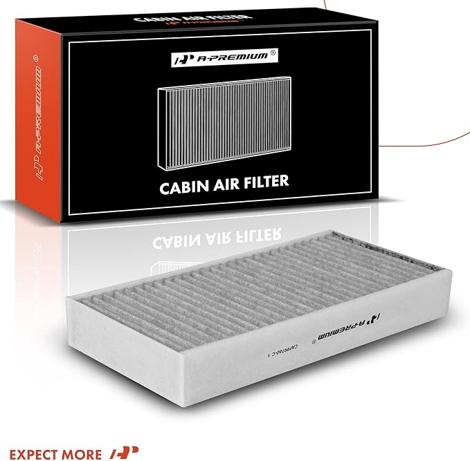 A-Premium 2-PC Cabin Air Filter with Activated Carbon Compatible with BMW X1 2016-2022, X2 2018-2022, i3 2014-2021, i3s 2018-2021 & Mini Cooper/Cooper Clubman 2016-2022, Cooper Countryman 2017-2022