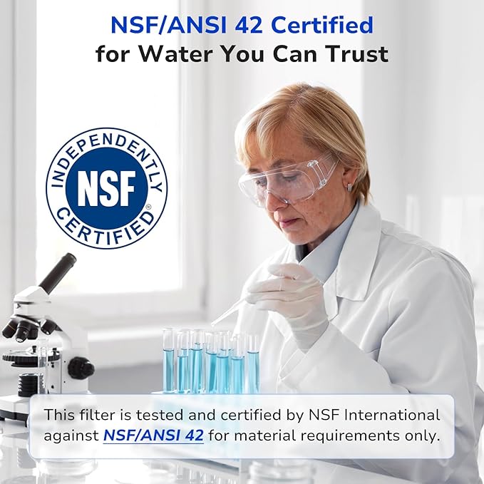 Fil-Fresh 3-Pack Water Filter Replacement for Brita® Faucet Filtration System, NSF Certified to Reduce Chlorine, BPA-Free, Lasts 4-Months or 100 Gallons, Chrome