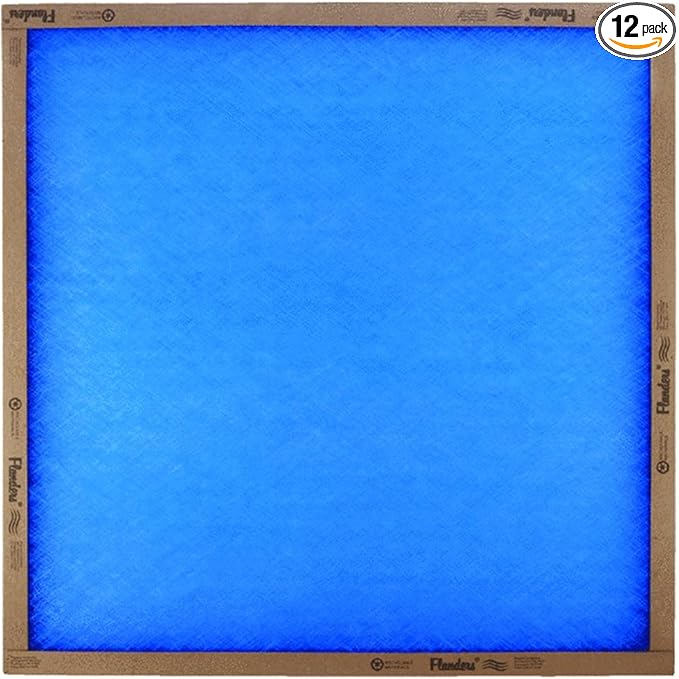 Flanders Air Filter EZ Flow II - Fiberglass, MERV 4, 25x25x1, Panel - 25 in H x 25 in W x 1 in D