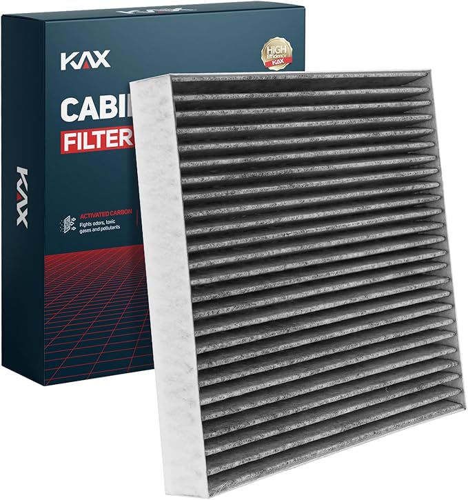 KAX Cabin Air Filter with Activated Carbon, CF12160 Replacement for Tucson, Sportage, Kona, Soul, Seltos, Venue, Veloster, Veloster N, Kona N, Soul EV