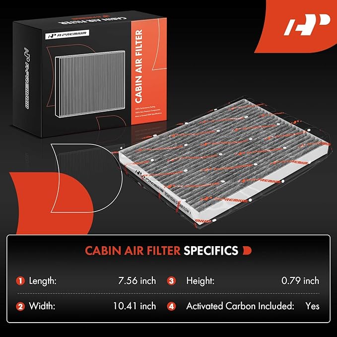 A-Premium 2-PC Engine & Cabin Air Filter with Activated Carbon Compatible with Nissan Sentra 2007-2012 2.0L