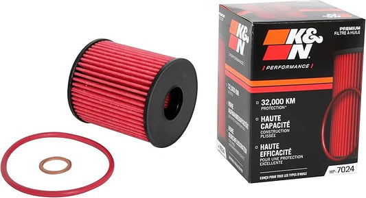K&N Premium Oil Filter: 20,000 Mile Engine Protection, High Capacity/High Efficiency: Compatible with MINI/FORD/PEUGEOT/LAND ROVER (See Product Description for Select Models), HP-7024