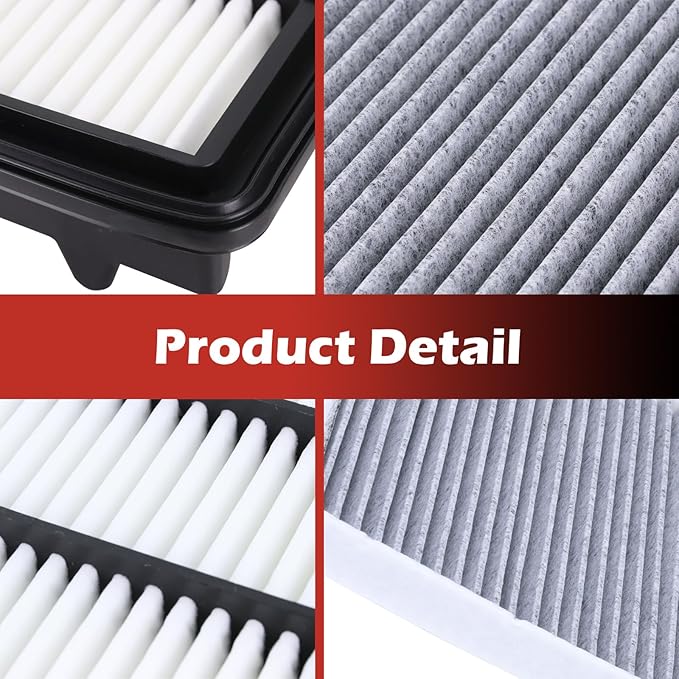 17220-64A-A00 Engine Air Filter and 80292-TF0-G01 Cabin Air Filter kit Compatible with 2022-2025 Honda Civic Accord CR-V 1.5L Not for Hybrid Replaces CF11182 80291-T5R-A01 PA99892 AF10113