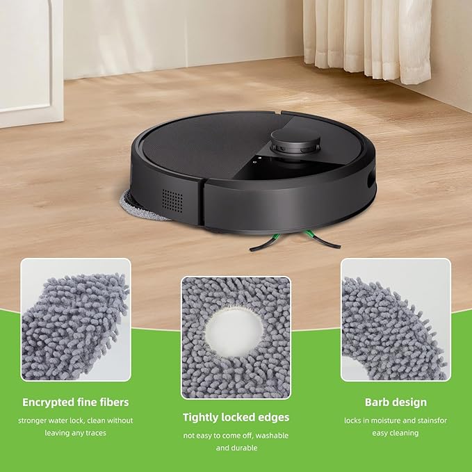 Spofan VIEWALL 8 Pack Mop Pad for iRobot Roomba Plus 405 G181/G185 Combo, Plus 505/507 Combo Robot Vacuum Cleaner, Microfiber Washable Mop Cloths Replacement Parts Accessories